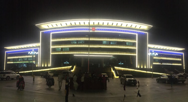 喜迎祖國70華誕 光臣照明市政大樓亮化項目節(jié)前亮燈