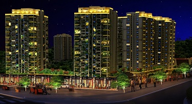 光臣led大功率洗墻燈點亮貴州樓盤亮化工程