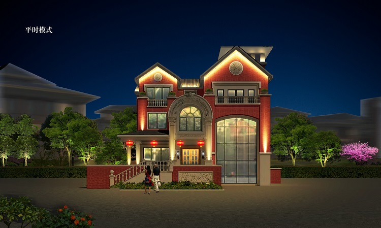 光臣別墅亮化效果 光臣別墅亮化效果